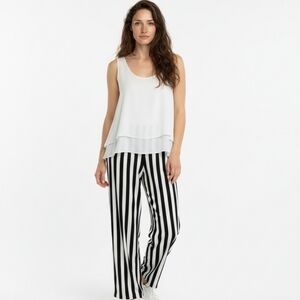 Serafina Dreams Black White Stripes Pajama Set XL (d4)